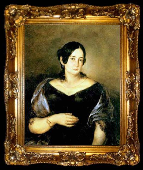 framed  Dyck, Anthony van Portrait of Maria Luiza Panasco, ta009-2